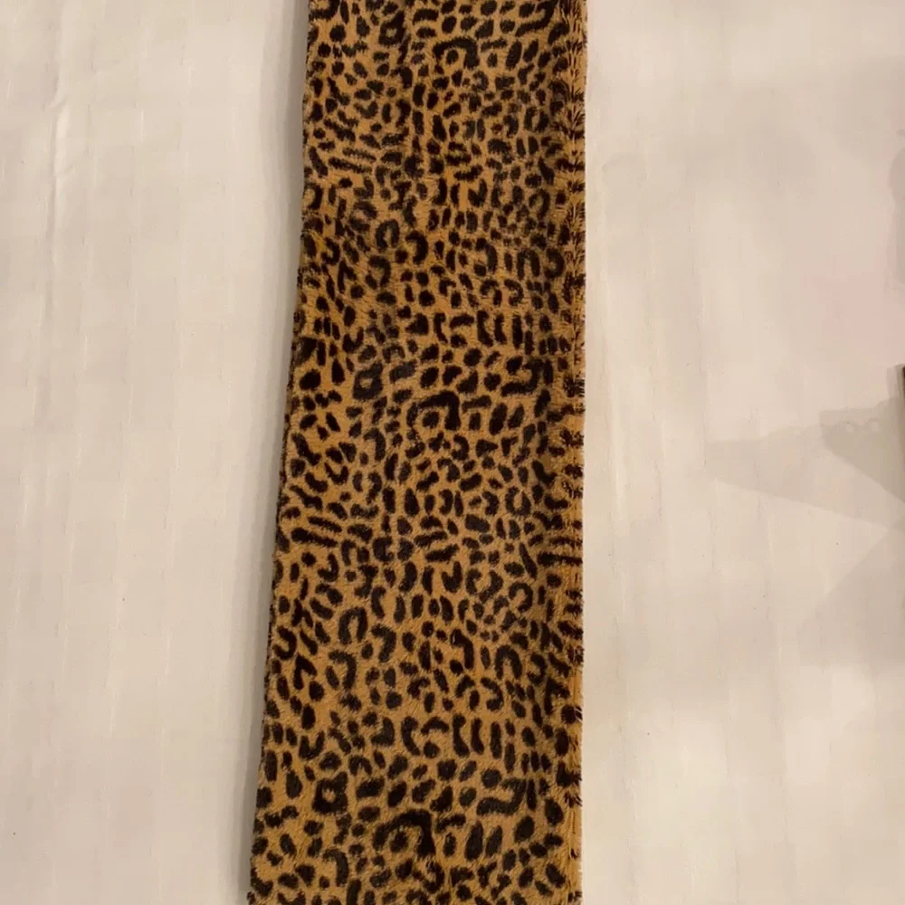 Brown Tan Animal Leopard Jaguar Spotted Preppy Print Plush Infinity Scarf